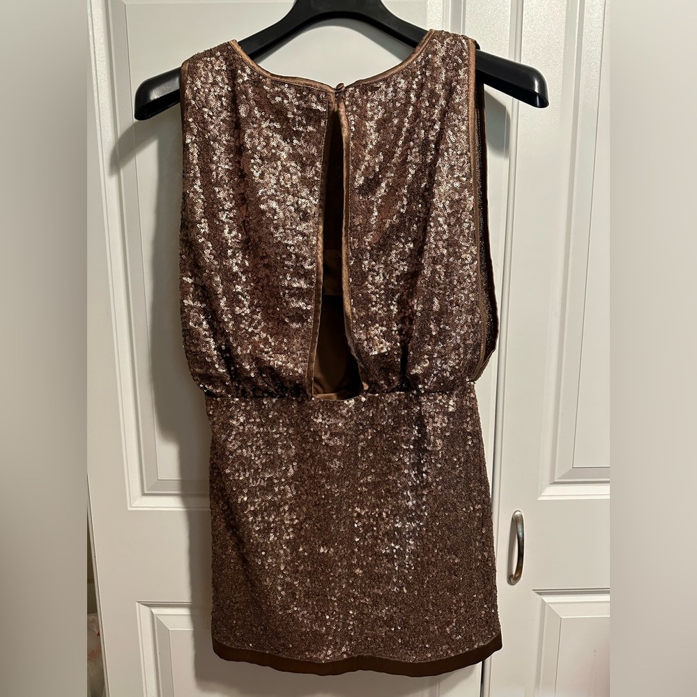 Laundry by Shelly Segal sequin tan dress